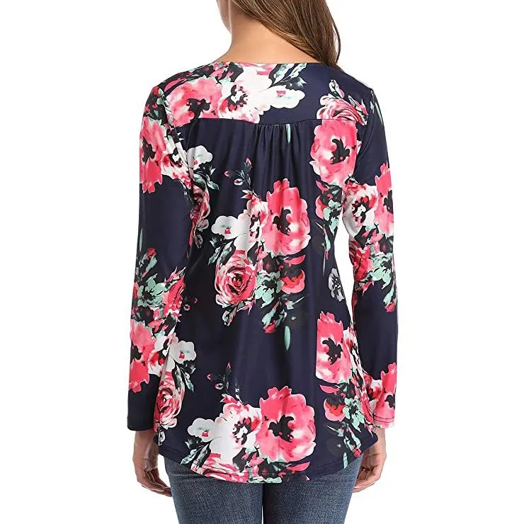 Women's Long Sleeve Flare Tunic Tops