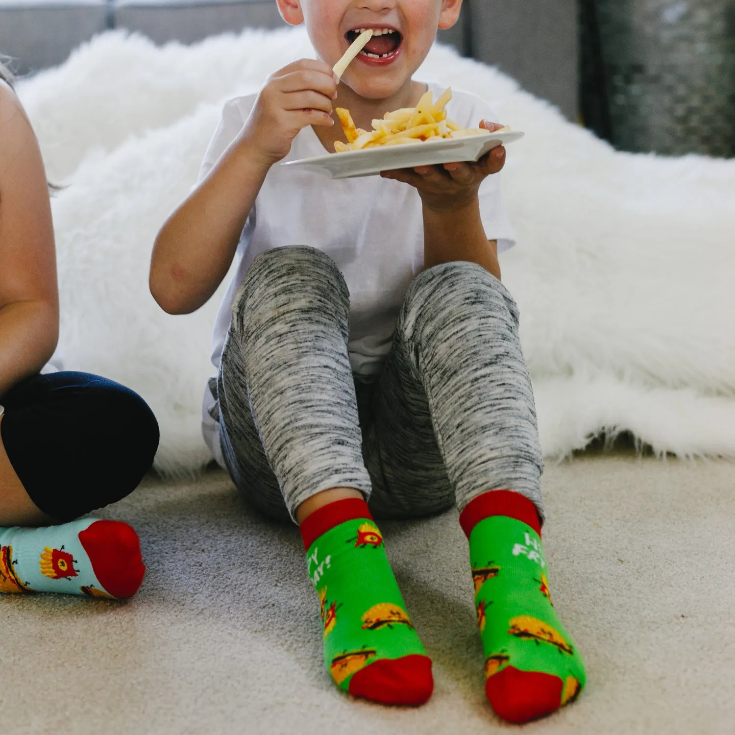 Youth Crew Happy Fry Day Perfectly Paired Socks