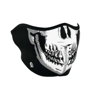 Zanheadgear WNFM002H White and Black Neoprene Skull Half Face Mask